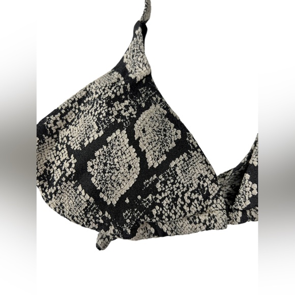 Andie Swim Snake Print String Bikini Top Size Medium - Picture 4 of 11